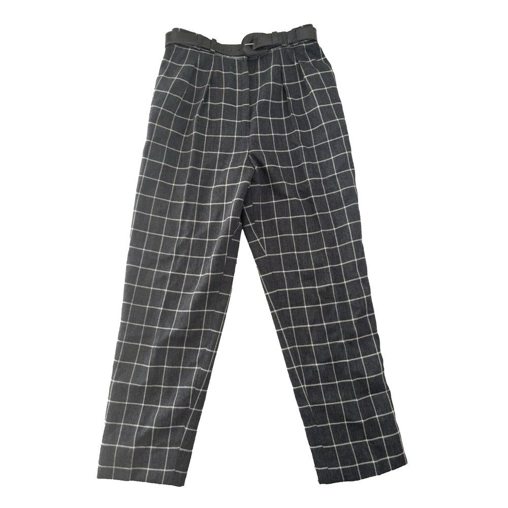 Vintage JH Collectibles Pants Womens 14 Wool High Rise Plaid Pleated Trousers